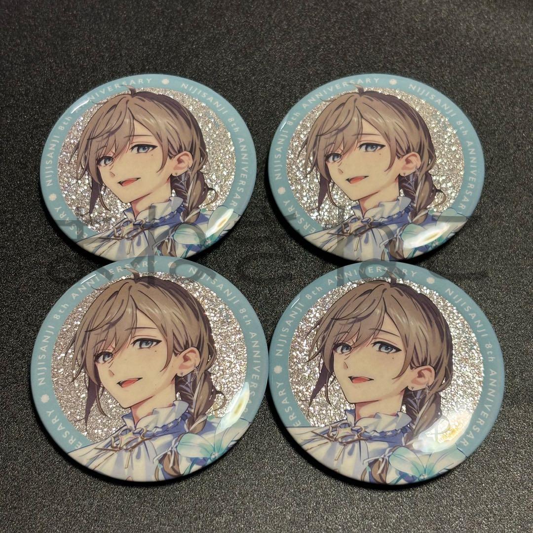 にじさんじ　8周年　グリッター缶バッジ　叶