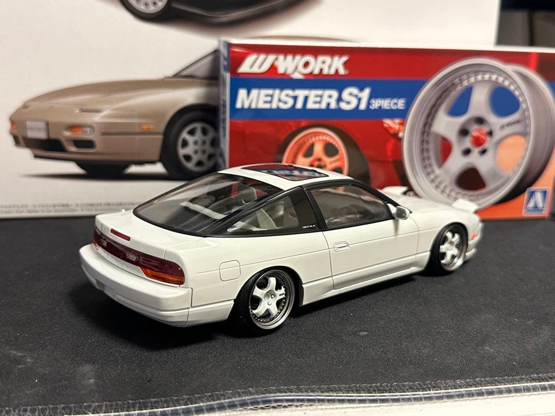 アオシマ　1/24 180sx 組み立て塗装済み　完成品