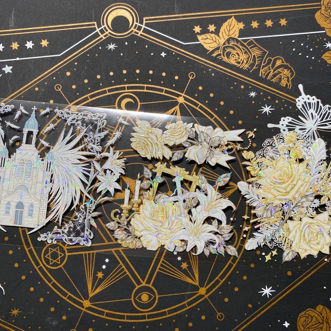 【9312】海外　マステ　中古巻　貝殻光マスキングテープ　黄色　装飾系　残量多め