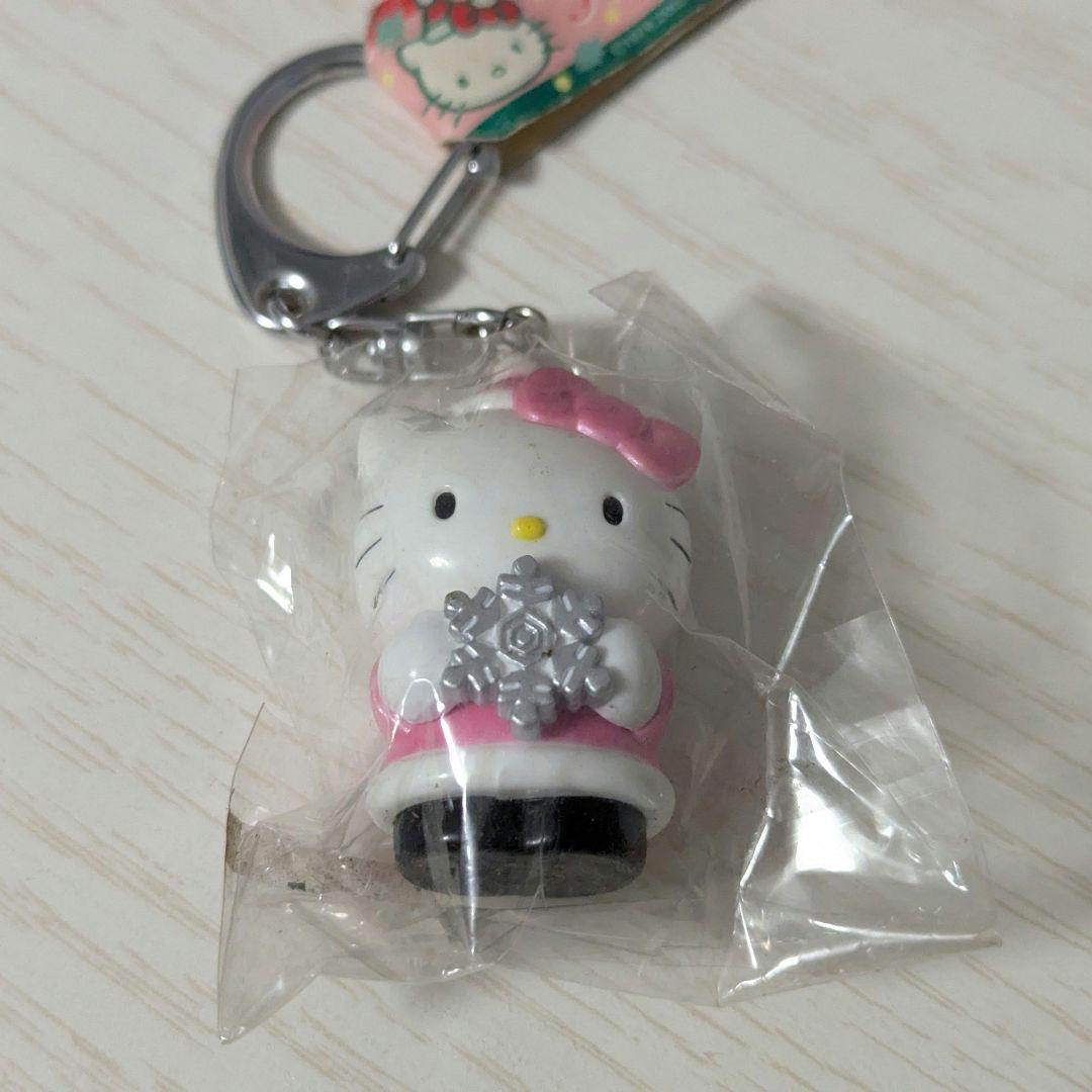 ハローキティ クリスマス 雪の結晶 キーリング キーホルダー 平成レトロ 当時物