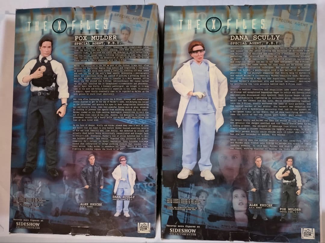X-ファイル モルダー&スカリー フィギュア2体 sideshow サイドショウ