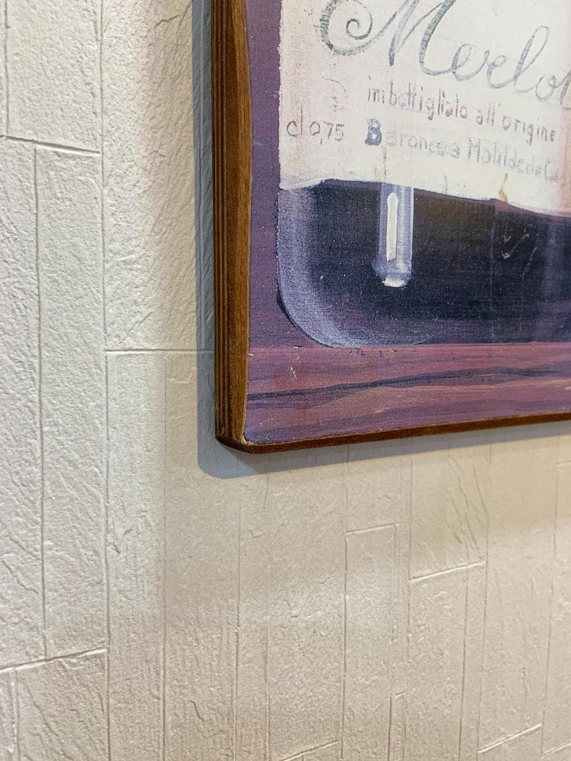 イタリア製 木製 アートボード 酒場 パブ アンティーク 額絵 ヨーロピアン