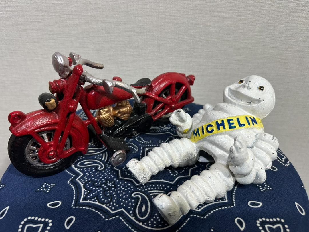 ミシュランマン アイアンキャスト 鋳物置物 インディアン スカウト ヴィンテージ