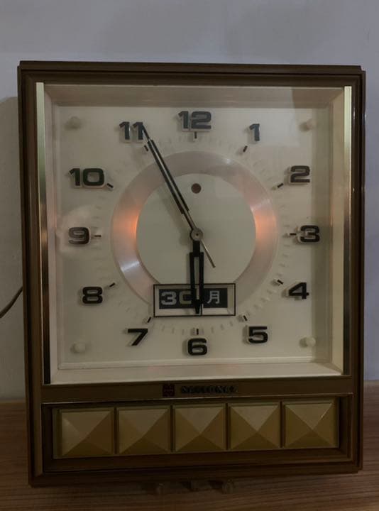 ナショナル　電気　掛け時計　ボンライト　レトロ　アンティーク