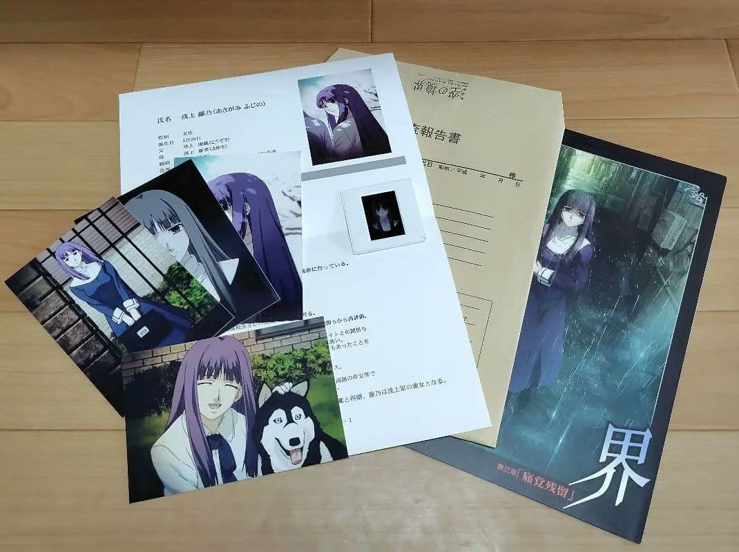 空の境界　浅上藤乃　調査報告書　劇場版 第一章〜第三章 B5フライヤー全8ページ