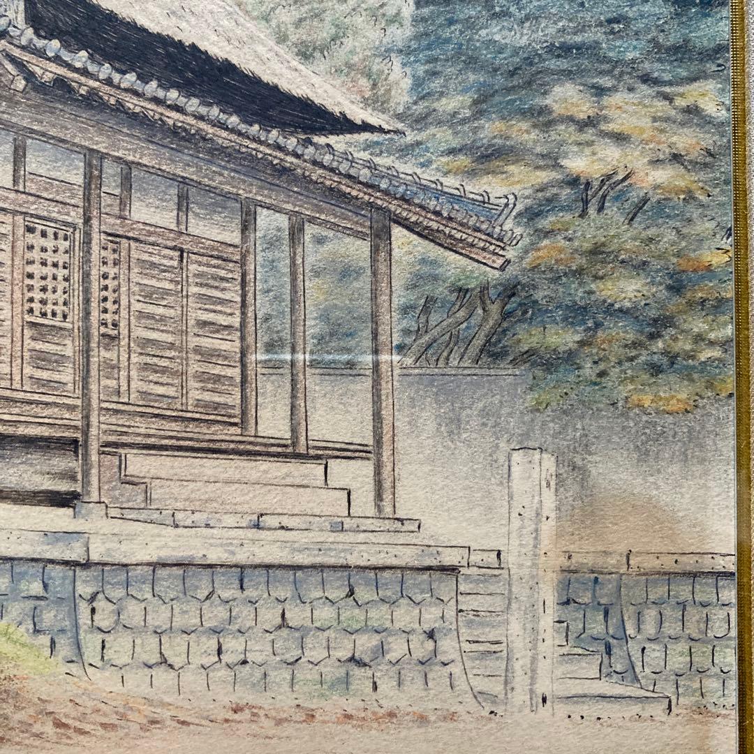 水彩画　作者不詳　精司のサイン 額43.7×54.5絵28×37.5cm