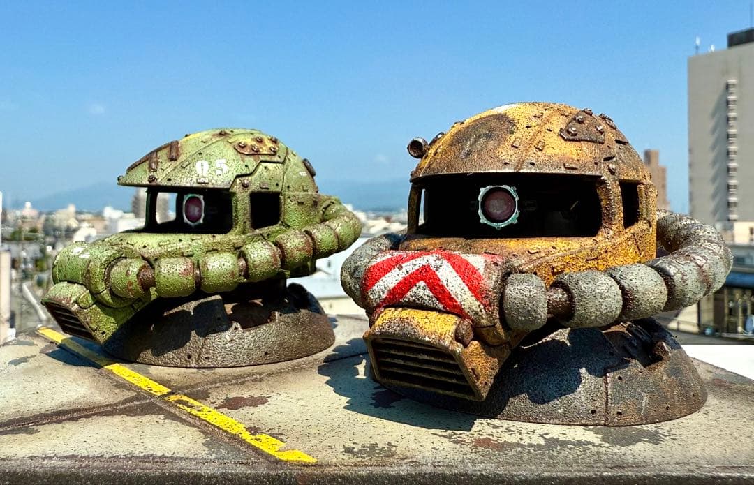 EXCEED MODEL ザクヘッド　量産機カラー　① 現地改修　塗装完成品