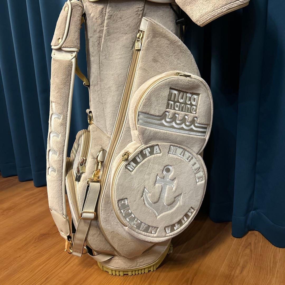 ムータマリンゴルフ　エコファー　キャディバッグ　ベージュ