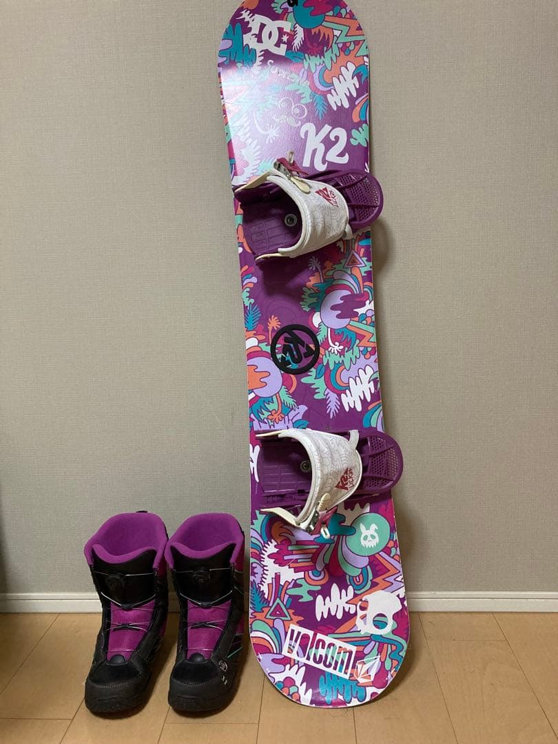 3点セットキッズ用K2 スノーボード ビンディング ブーツセット