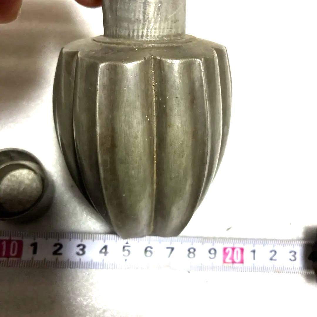 古錫 茶葉罐 乾茂自造 「錫製光面無紋茶心壺」 茶筒 茶入 茶純錫 金工 茶器