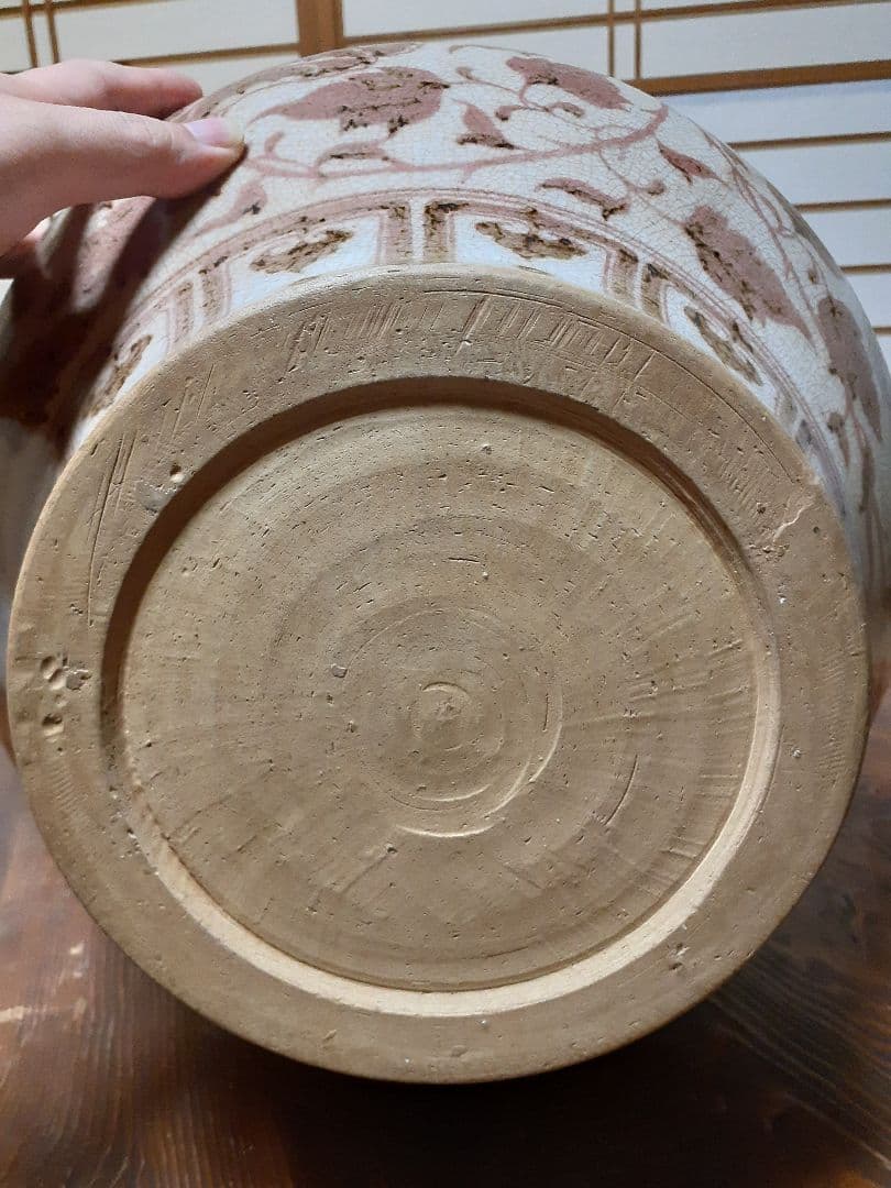 中国元～明時代洪武期釉裏紅大花瓶