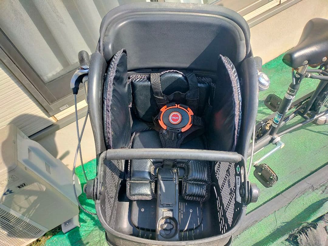 シティサイクル チャイルドシート付き ブラック 中古 幼児ヘルメット付 栃木引渡