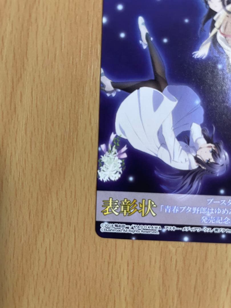 青ブタ　桜島麻衣　ヴァイス　表彰状　タイトルカップ　牧之原翔子　敢闘賞