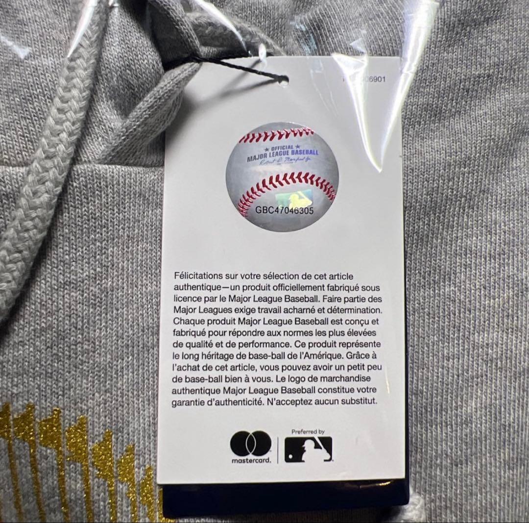 新品 2024 ドジャース ワールドシリーズチャンピオン【XL】パーカー グレー