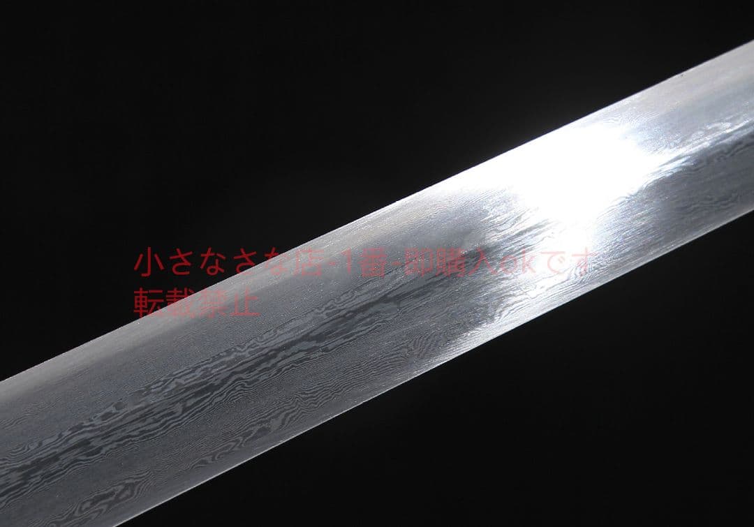 乾隆佩剣二級黒檀百錬模様鋼  古兵器 武具　刀装具　日本刀　模造刀 居合刀