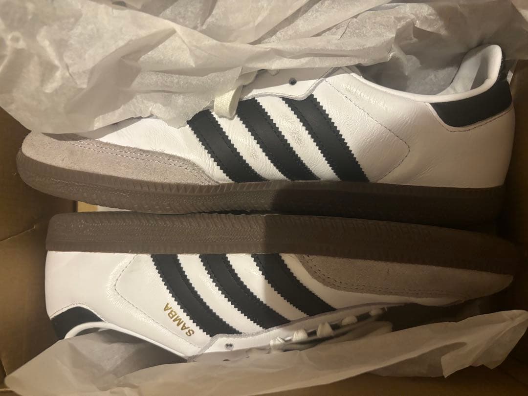 adidas Samba ホワイト/ブラック　27.5cm