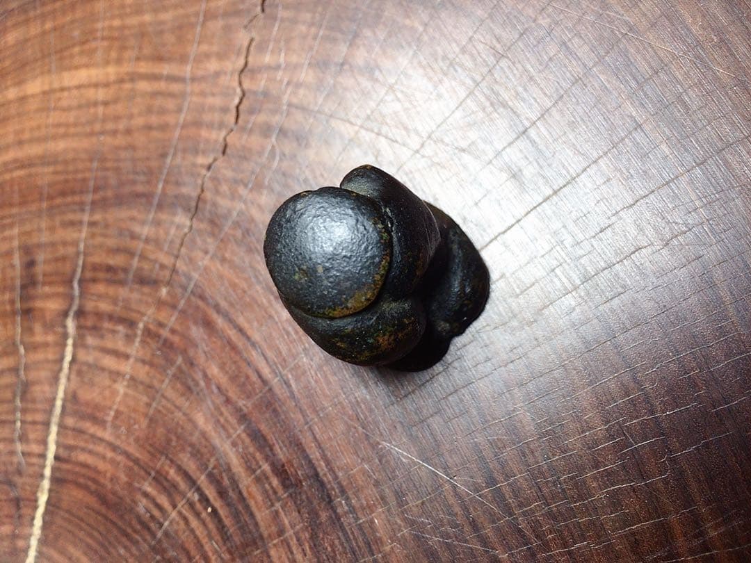 時代　古銅　大黒天　置物　高さ約2.5㎝　約47g 骨董 大黒天 置物 縁起物