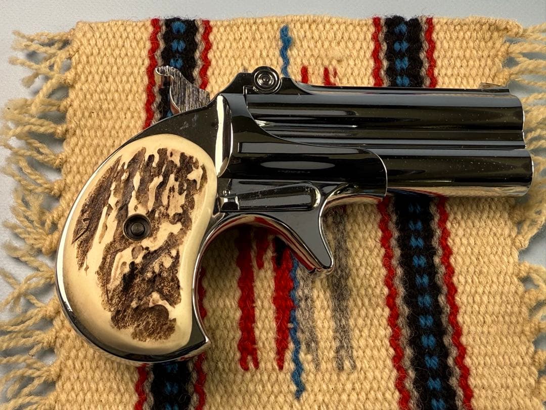 HWS製ダブルデリンジャー用スタックホーン（実物）グリップ