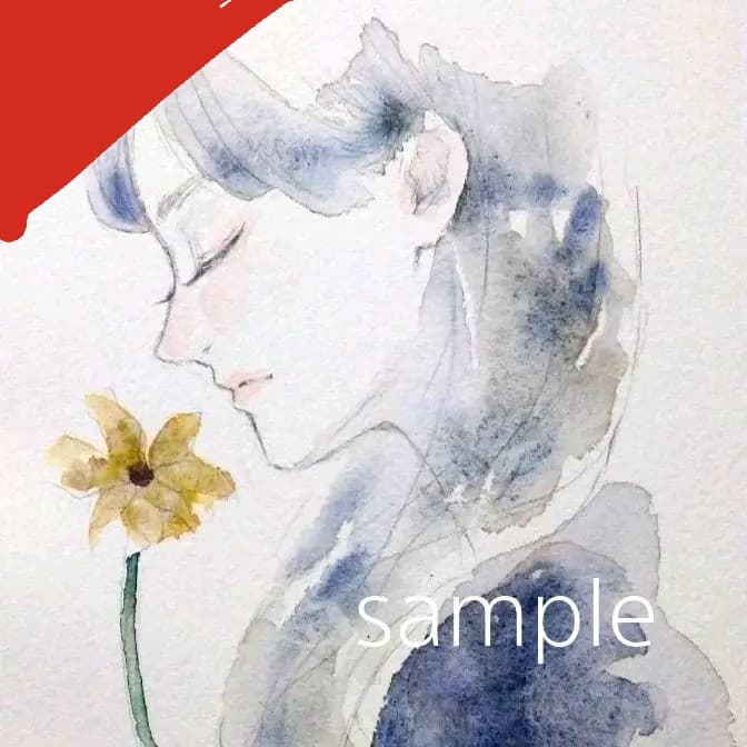 専用　絵画　原画　水彩画　《願い》ドローイング　手描きイラスト
