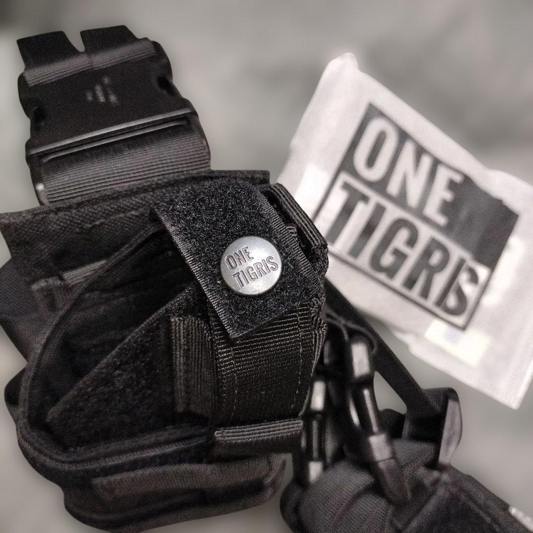 【サバゲ】ONE TIGRIS③点 ブラック レッグホルスター マガジンホルダー