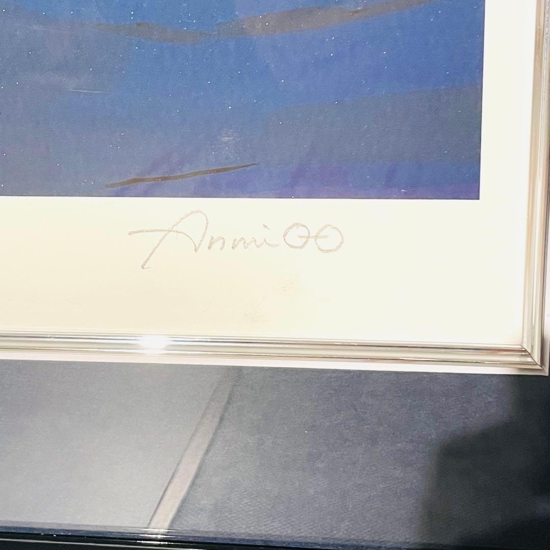 Anmi 「真夏の夜の花火」 アールビバン 版画 ミクスドメディア