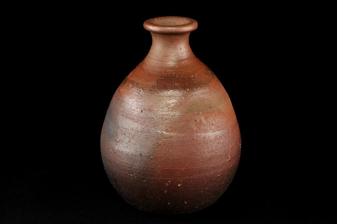 藤原雄 備前 徳利 共箱 人間国宝 父：藤原啓 茶道具 懐石道具