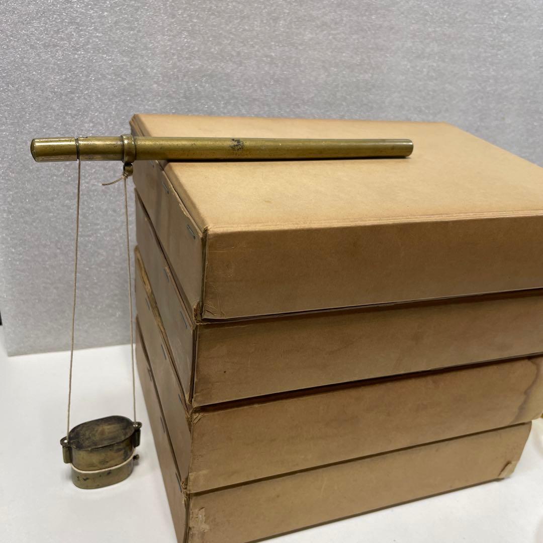 印籠型矢立　真鍮