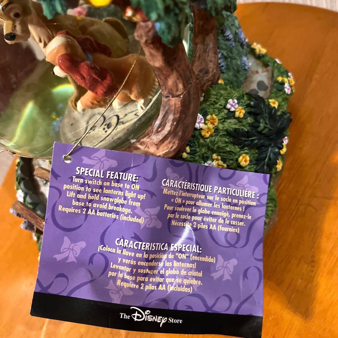 ディズニーストア　わんわん物語Lady&Trumpスノーグローブ　オルゴール付き