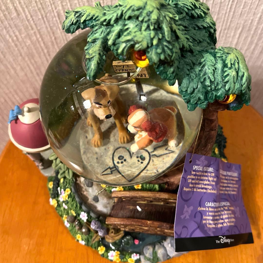 ディズニーストア　わんわん物語Lady&Trumpスノーグローブ　オルゴール付き