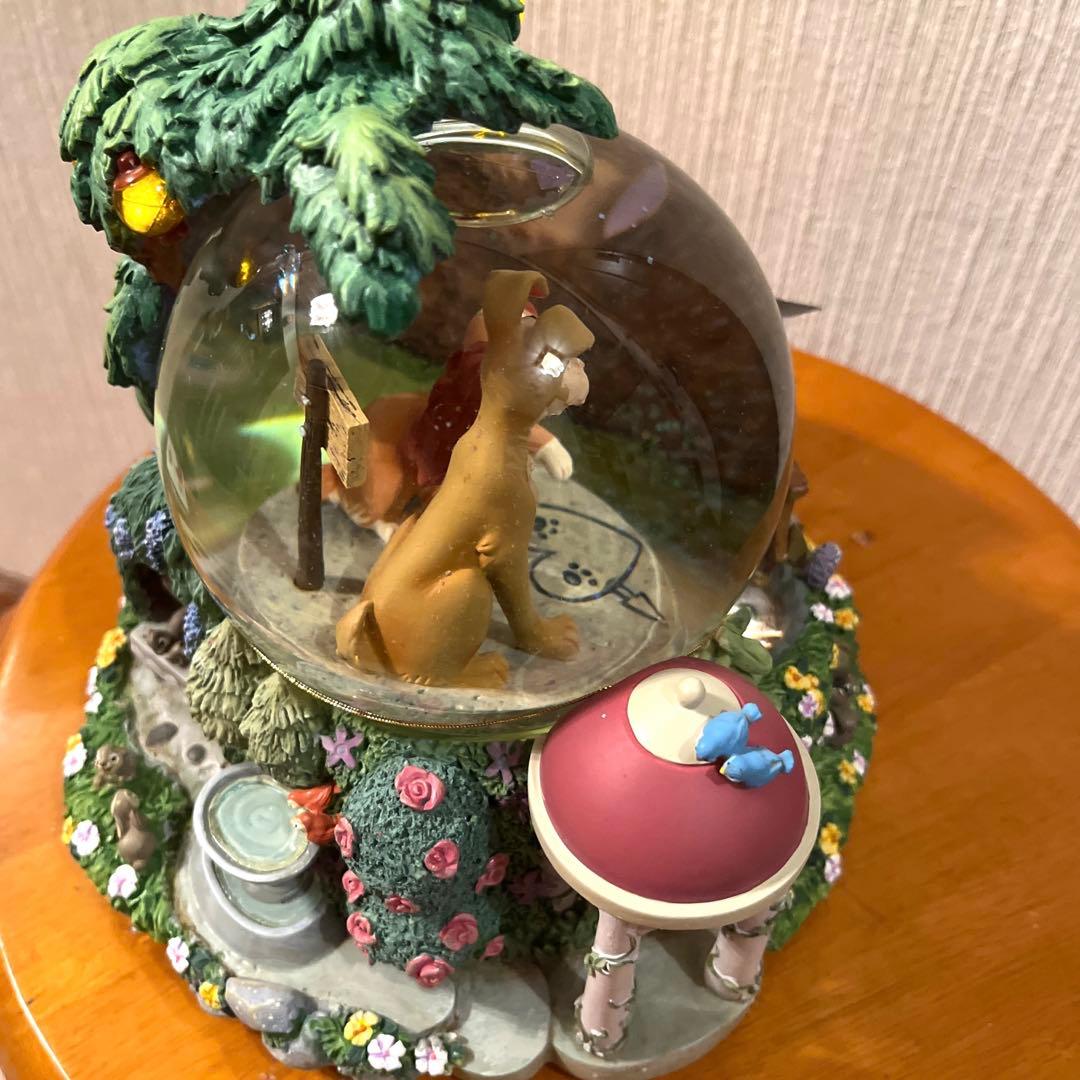ディズニーストア　わんわん物語Lady&Trumpスノーグローブ　オルゴール付き