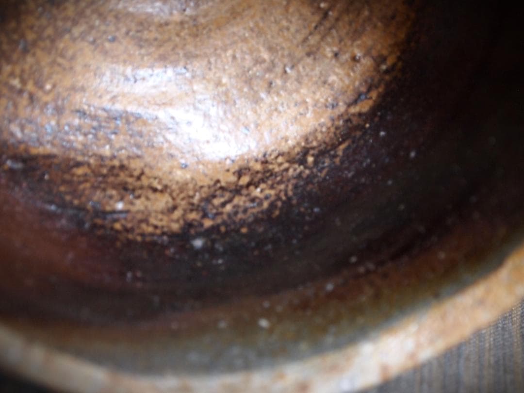 人気作家★多久守★備前【黒】茶碗★共箱・布・栞