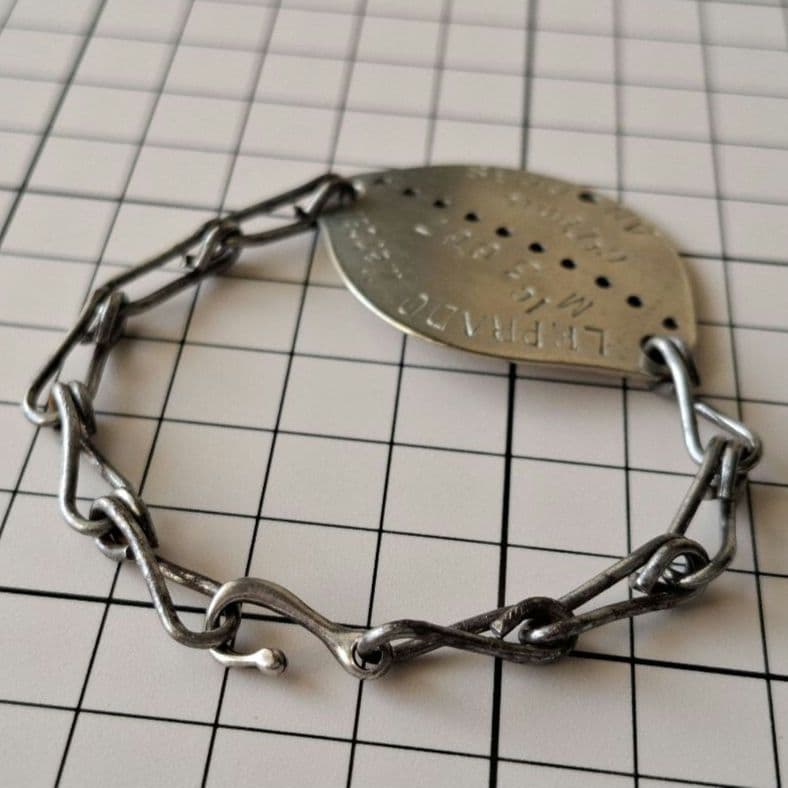 フランス軍 WW2 ヴィンテージ ミリタリー ドッグタグ ブレスレット