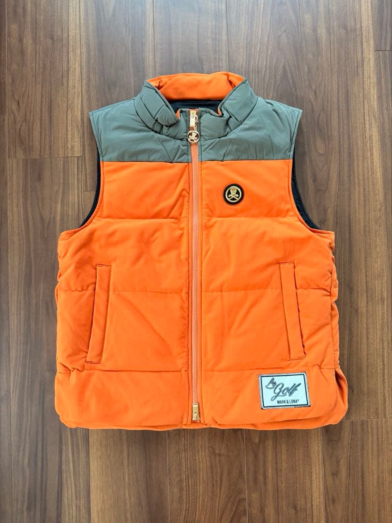 新品未使用MARK & LONA メンズベスト 46 オレンジ/グレー