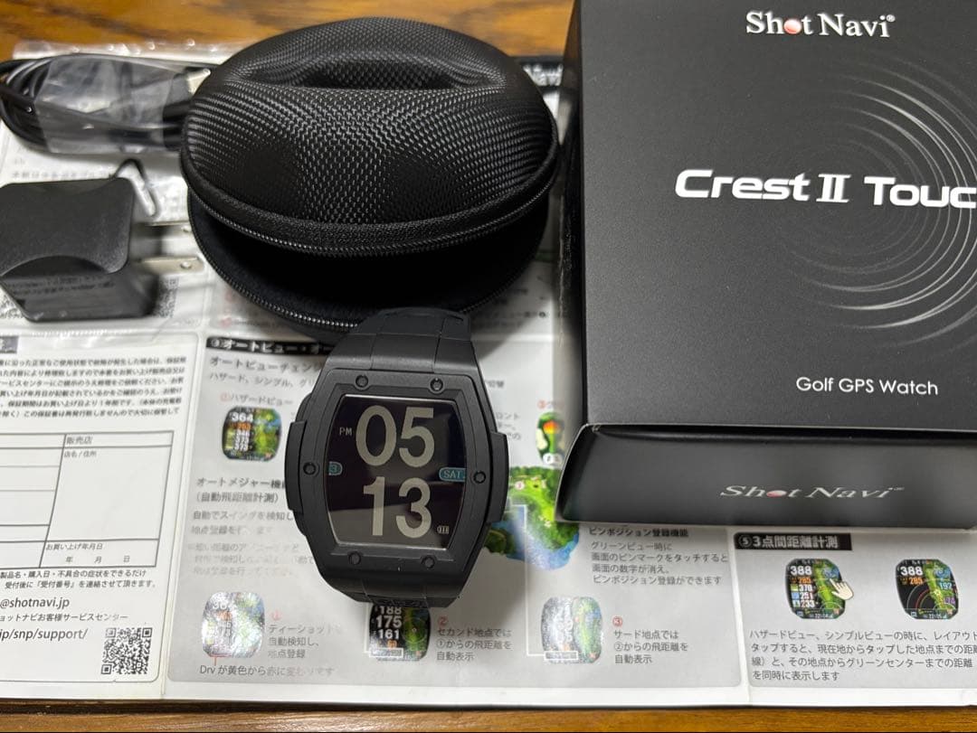 Shot Navi Crest II Touch ブラック GPSウォッチ