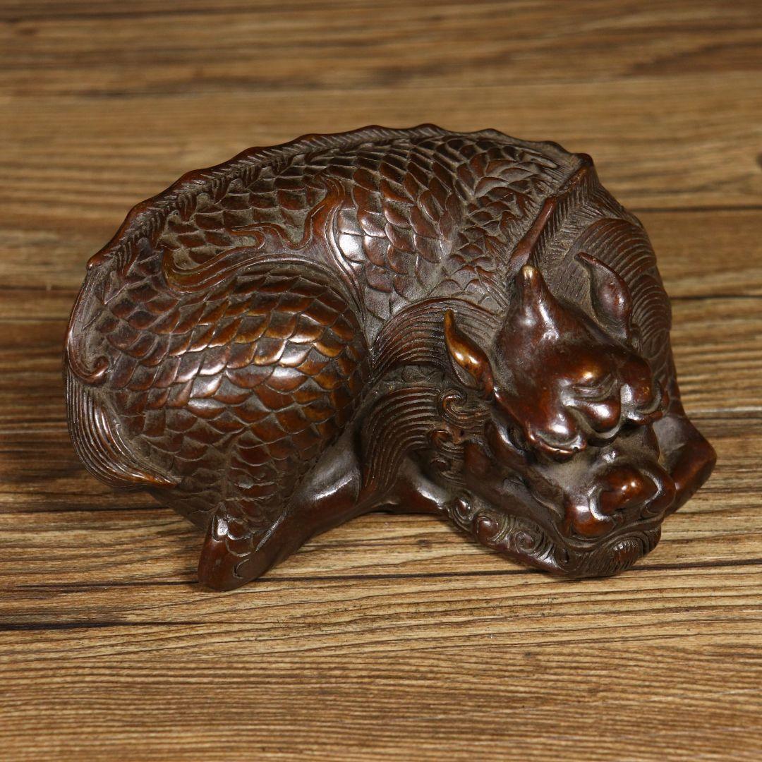 銅制 避水獣 家装飾 店舗 書房 置物開業 贈答品 マスコット 装飾品 工芸品