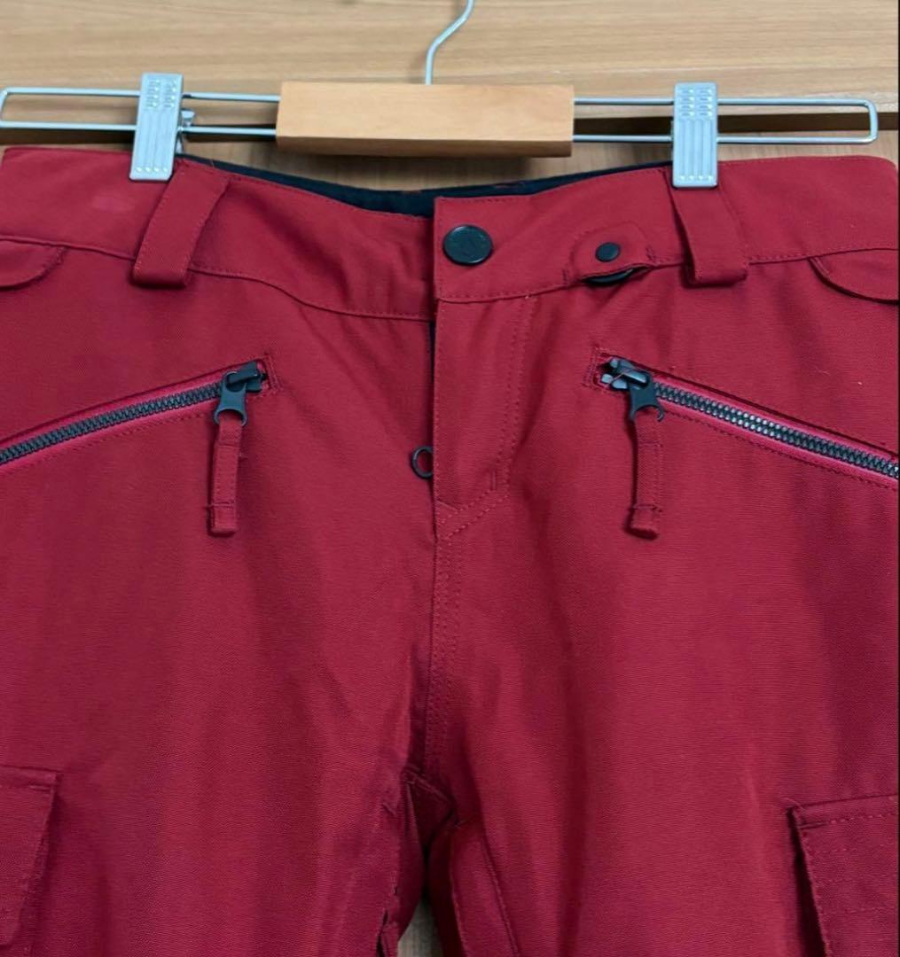 【VOLCOM】スノーボードパンツ赤 XS（SS）耐水15,000mmレディース