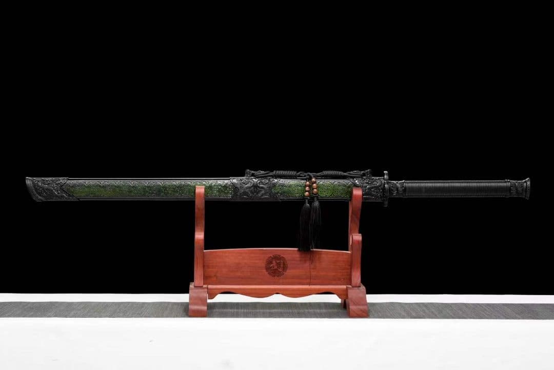 【黒金古刀―青影戦刃】古兵器 武具　刀装具　日本刀　模造刀 居合刀 長尺