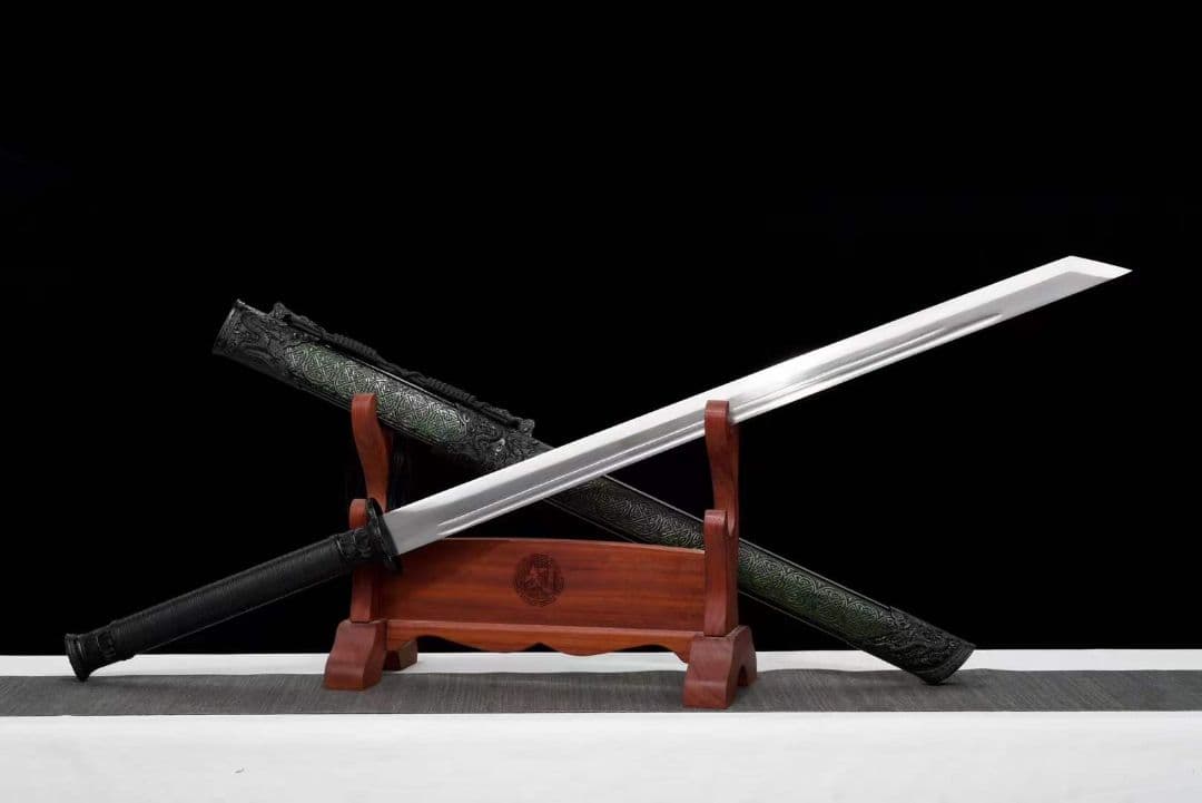 【黒金古刀―青影戦刃】古兵器 武具　刀装具　日本刀　模造刀 居合刀 長尺