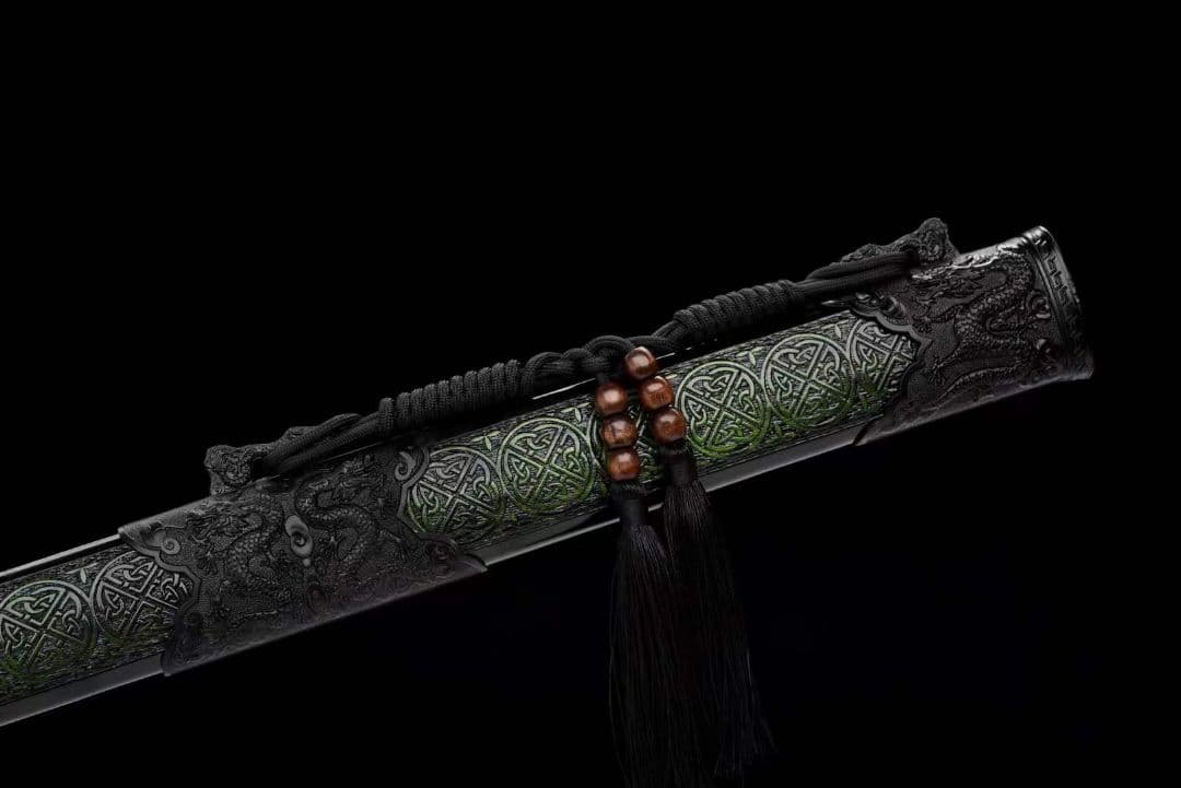 【黒金古刀―青影戦刃】古兵器 武具　刀装具　日本刀　模造刀 居合刀 長尺