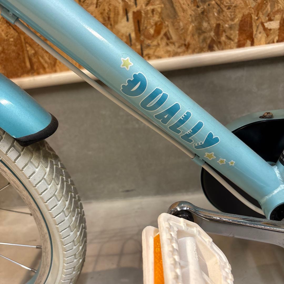 子供用自転車 水色 バスケット付き