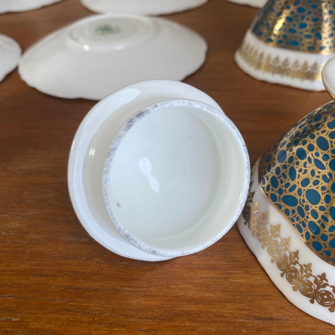 ハマースレイ ピンクローズ　ピーコック　金彩　4人用　コーヒーセット