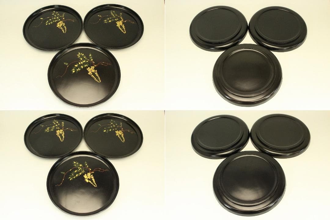 初瀬川柳庵 藤花盆 九客 共箱(LC958)