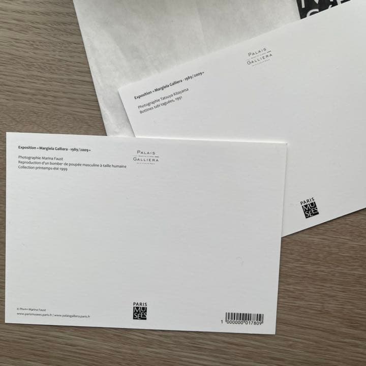 レア Margiela マルジェラ パリ回顧展会場限定 ポストカード 足袋