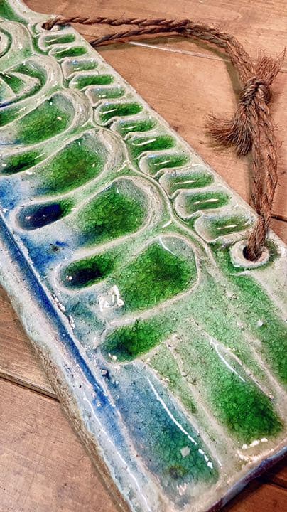 砥部焼　青芳作　鯉　壁飾り　焼物　骨董品　鯉のぼり　手作り