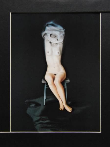 三尾公三、女ひとり、希少画集より、新品額装付