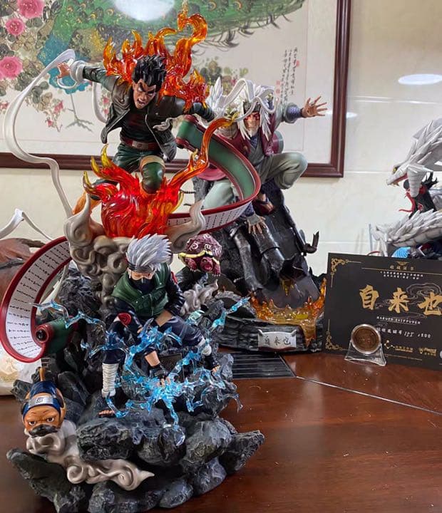 NARUTO ナルト はたけカカシ ガイ ガレージキット ガレキ スタチュー①