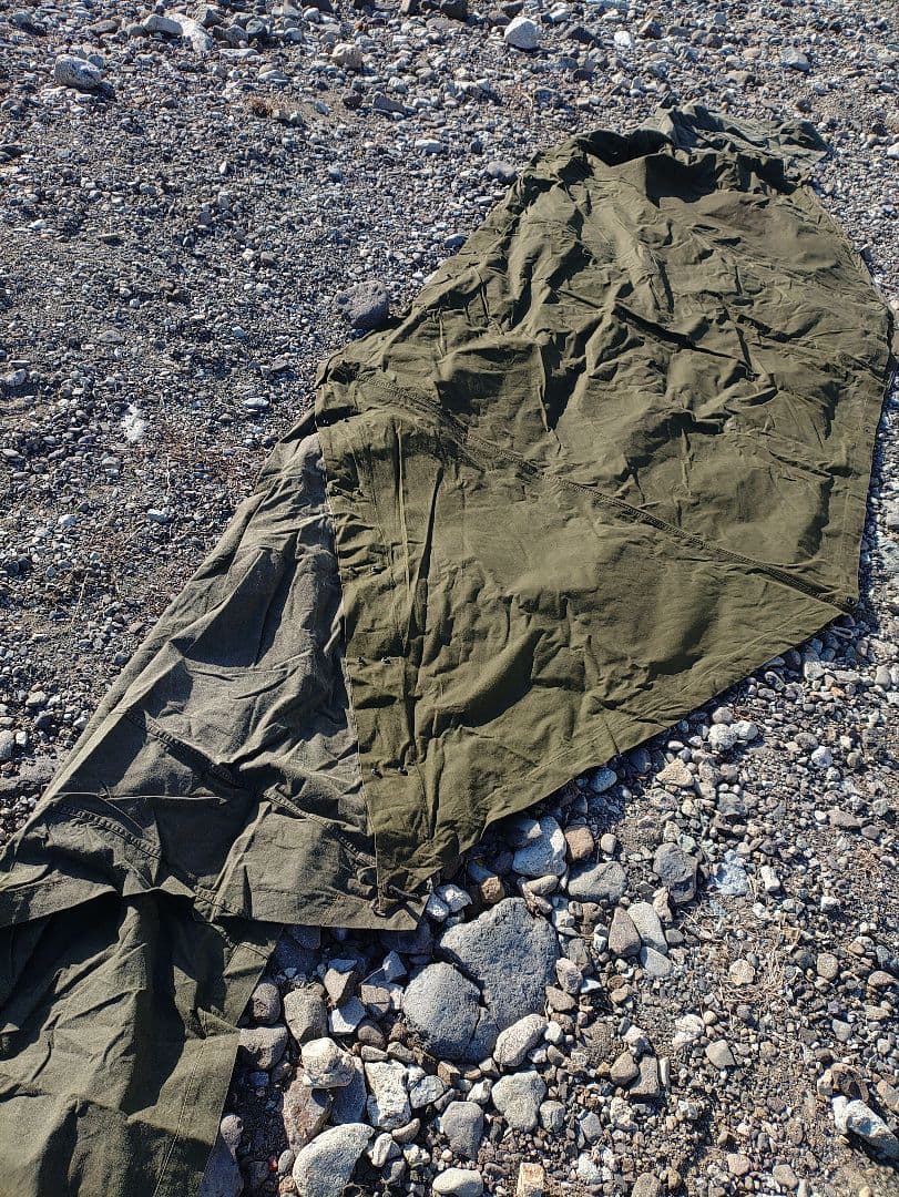 USパップテント　幕3枚セット　オリジナルカスタム＆マットレス、蚊帳セット無加工