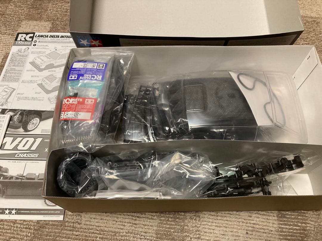 タミヤXV01 シャーシキット　ランチアデルタインテグラーレ