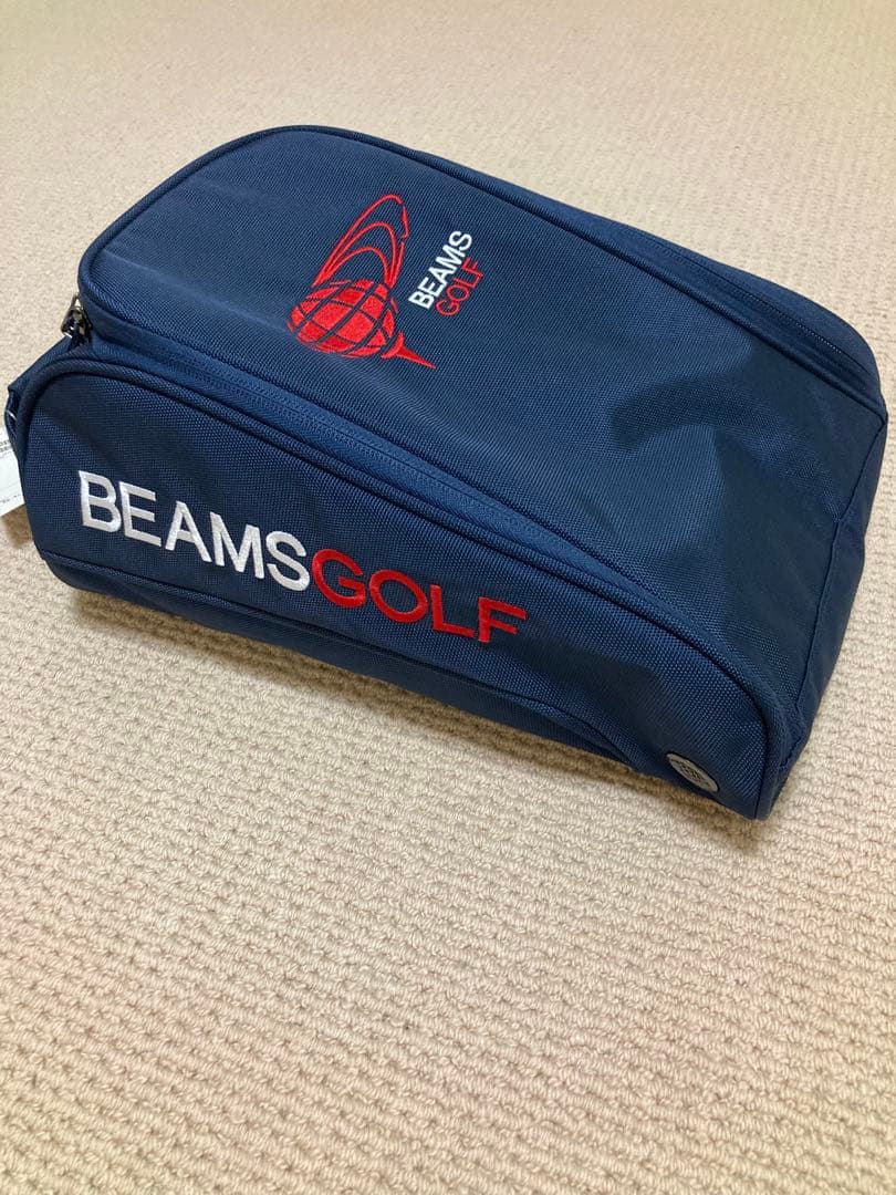 BEAMS GOLF シューズケース ネイビー