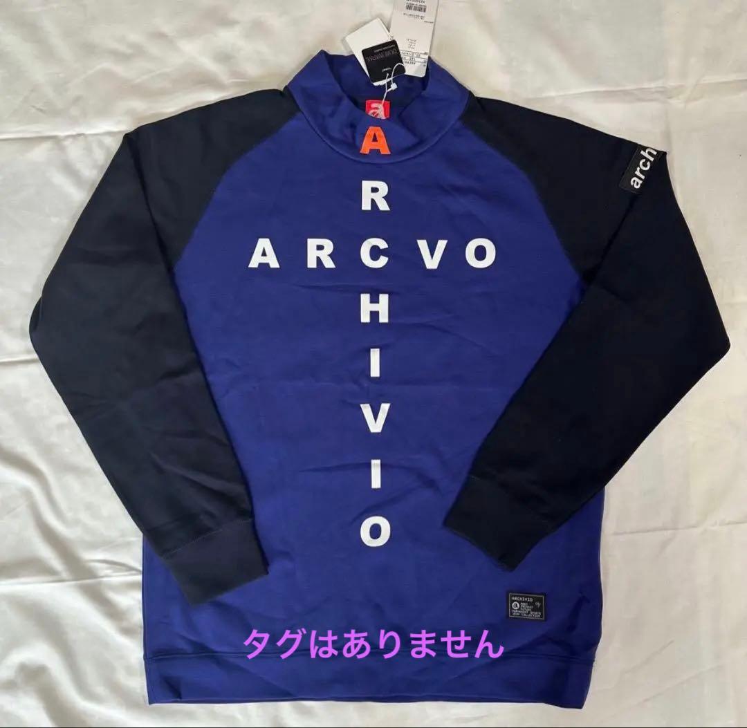 【ARCHIVO】ネイビー スウェット(トレーナー) モックネック